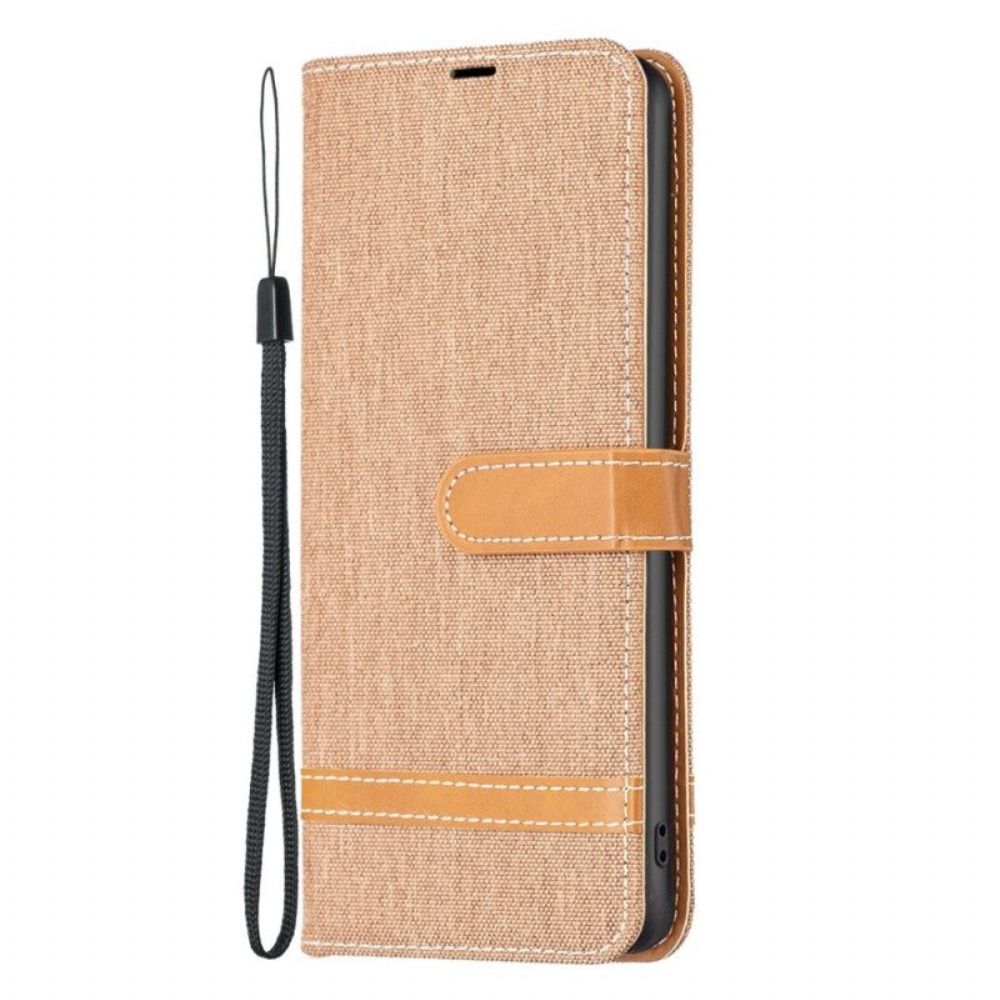 Leren Hoesje voor Xiaomi 12T / 12T Pro Met Ketting Band Van Stof En Leereffect