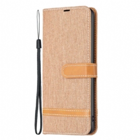 Leren Hoesje voor Xiaomi 12T / 12T Pro Met Ketting Band Van Stof En Leereffect