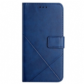 Leren Hoesje voor Xiaomi 12T / 12T Pro X Design Geo Lederen Stijl