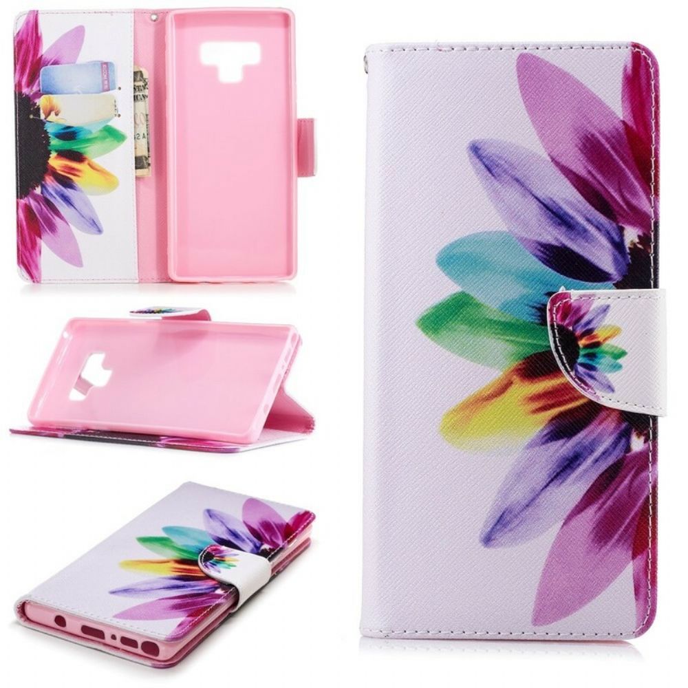 Folio-hoesje voor Samsung Galaxy Note 9 Aquarel Bloem