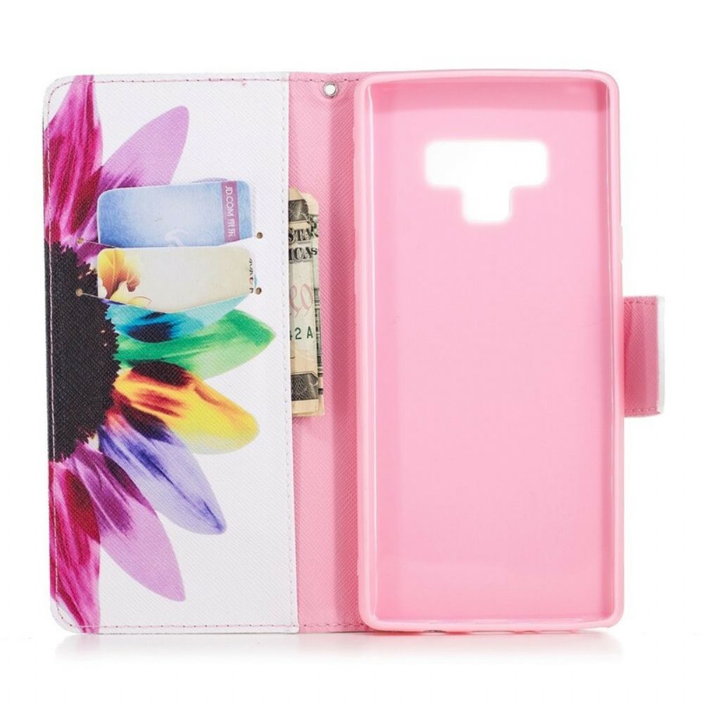 Folio-hoesje voor Samsung Galaxy Note 9 Aquarel Bloem