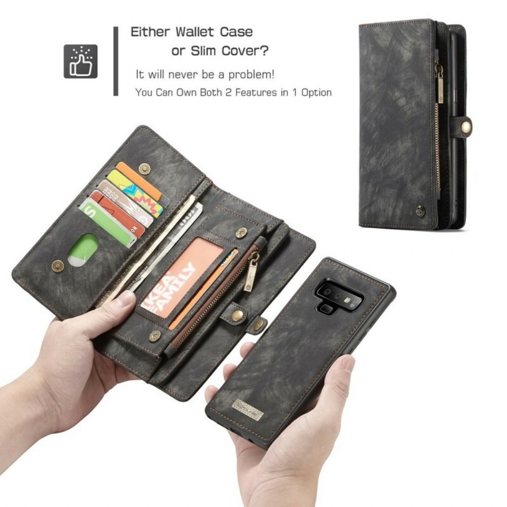 Folio-hoesje voor Samsung Galaxy Note 9 Caseme Vintage Leer