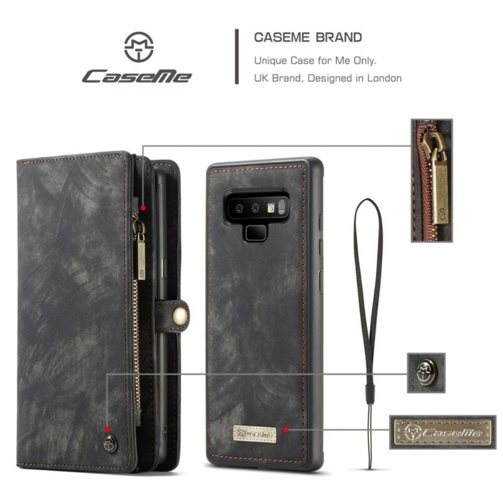 Folio-hoesje voor Samsung Galaxy Note 9 Caseme Vintage Leer