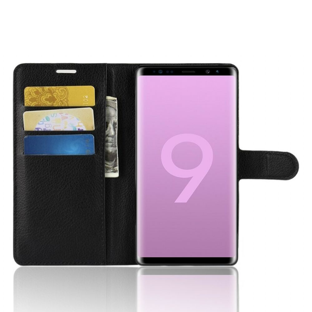 Folio-hoesje voor Samsung Galaxy Note 9 Retro Lychee