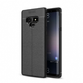 Hoesje voor Samsung Galaxy Note 9 Dubbele Lijn Litchi Leder Effect