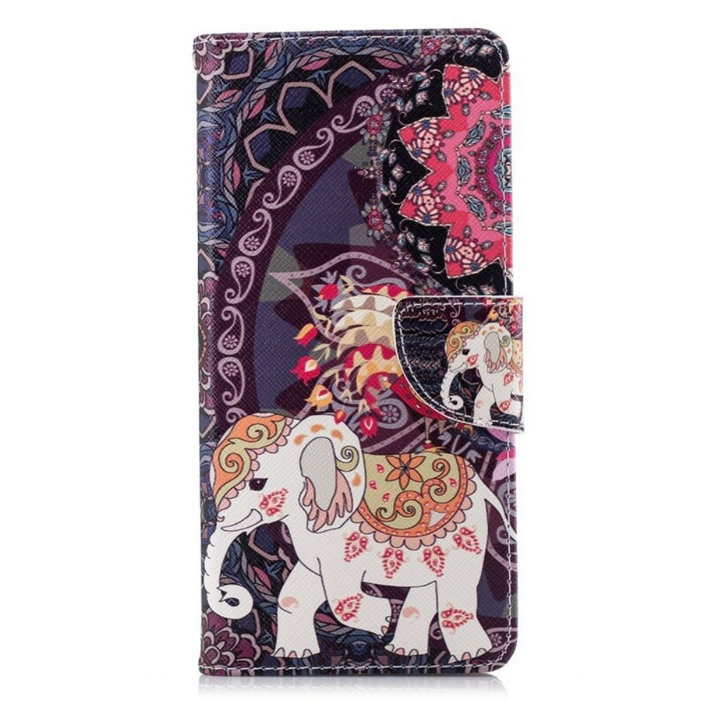 Leren Hoesje voor Samsung Galaxy Note 9 Etnische Olifantenmandala