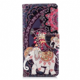 Leren Hoesje voor Samsung Galaxy Note 9 Etnische Olifantenmandala