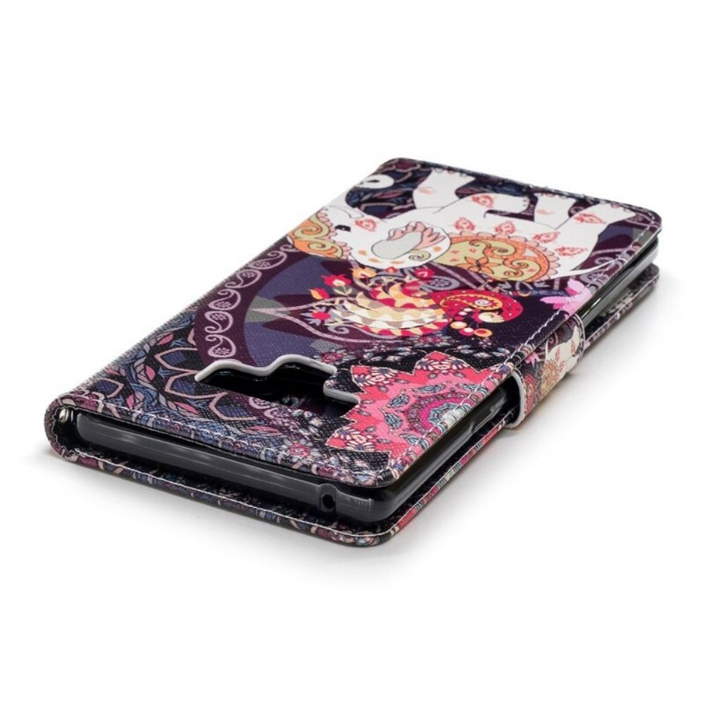 Leren Hoesje voor Samsung Galaxy Note 9 Etnische Olifantenmandala