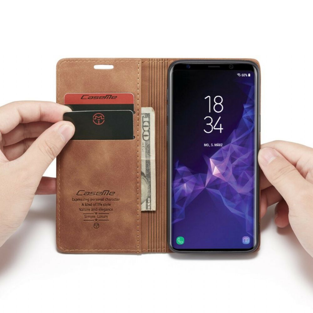 Bescherming Hoesje voor Samsung Galaxy S9 Folio-hoesje Caseme Kunstleer