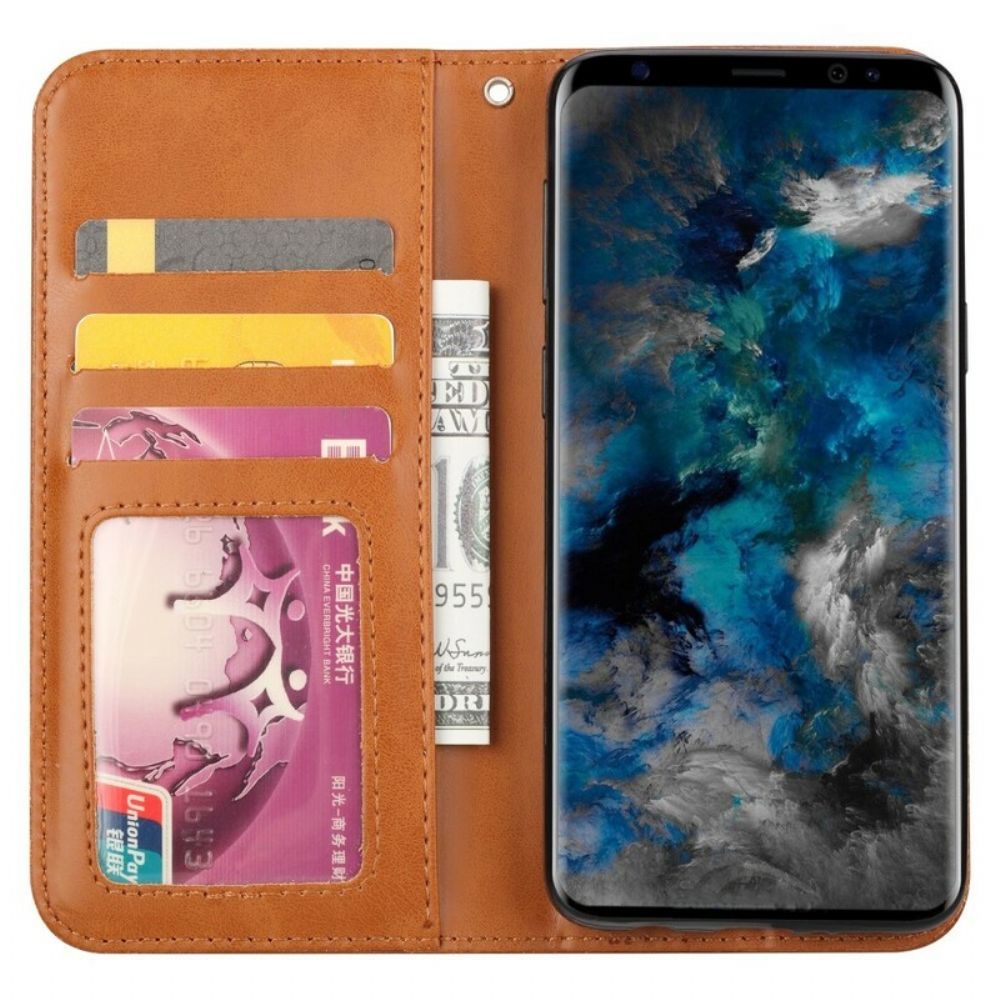 Bescherming Hoesje voor Samsung Galaxy S9 Folio-hoesje Kaarthouder Van Kunstleer