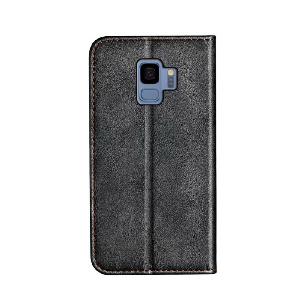 Bescherming Hoesje voor Samsung Galaxy S9 Folio-hoesje Tweekleurig Leereffect