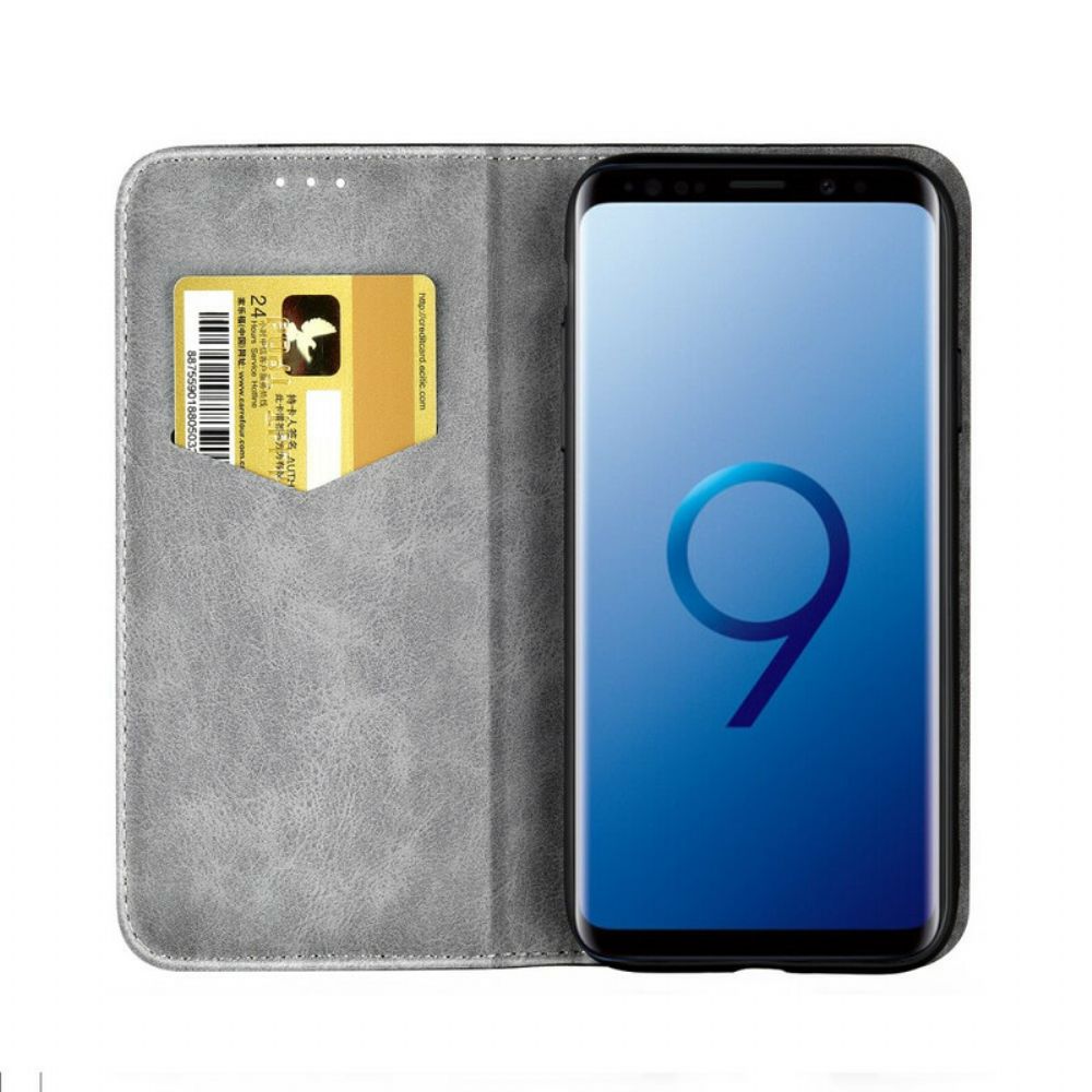 Bescherming Hoesje voor Samsung Galaxy S9 Folio-hoesje Tweekleurig Leereffect