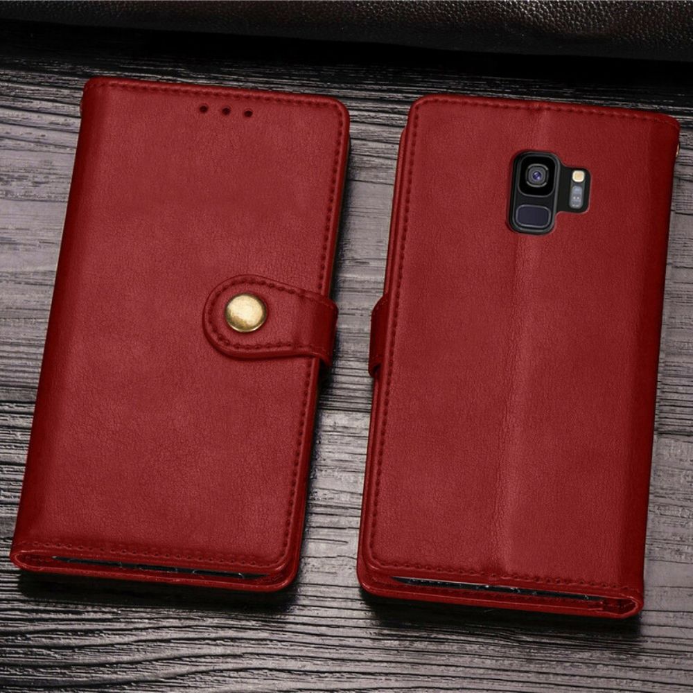 Folio-hoesje voor Samsung Galaxy S9 Faux Leer En Vintage Sluiting