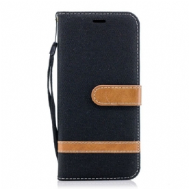 Folio-hoesje voor Samsung Galaxy S9 Met Ketting Stof En Lederlook Band