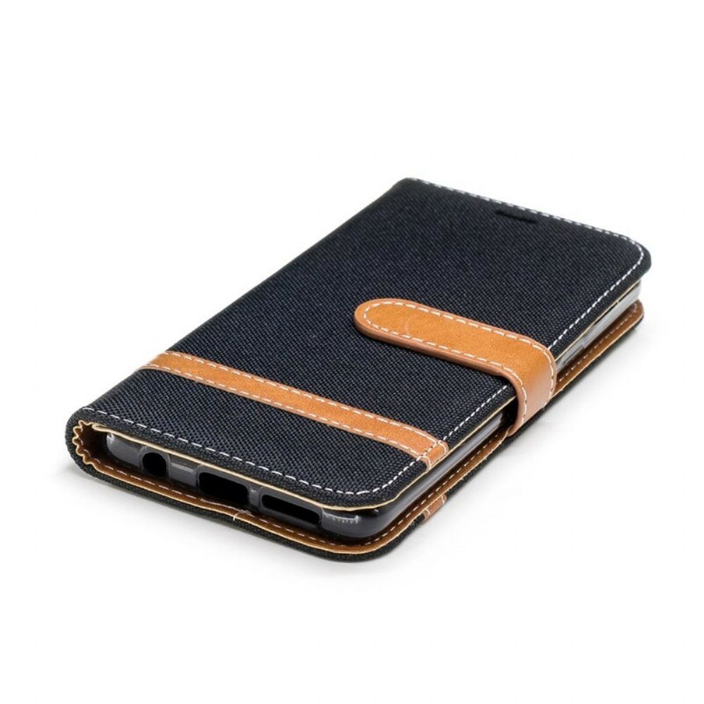 Folio-hoesje voor Samsung Galaxy S9 Met Ketting Stof En Lederlook Band