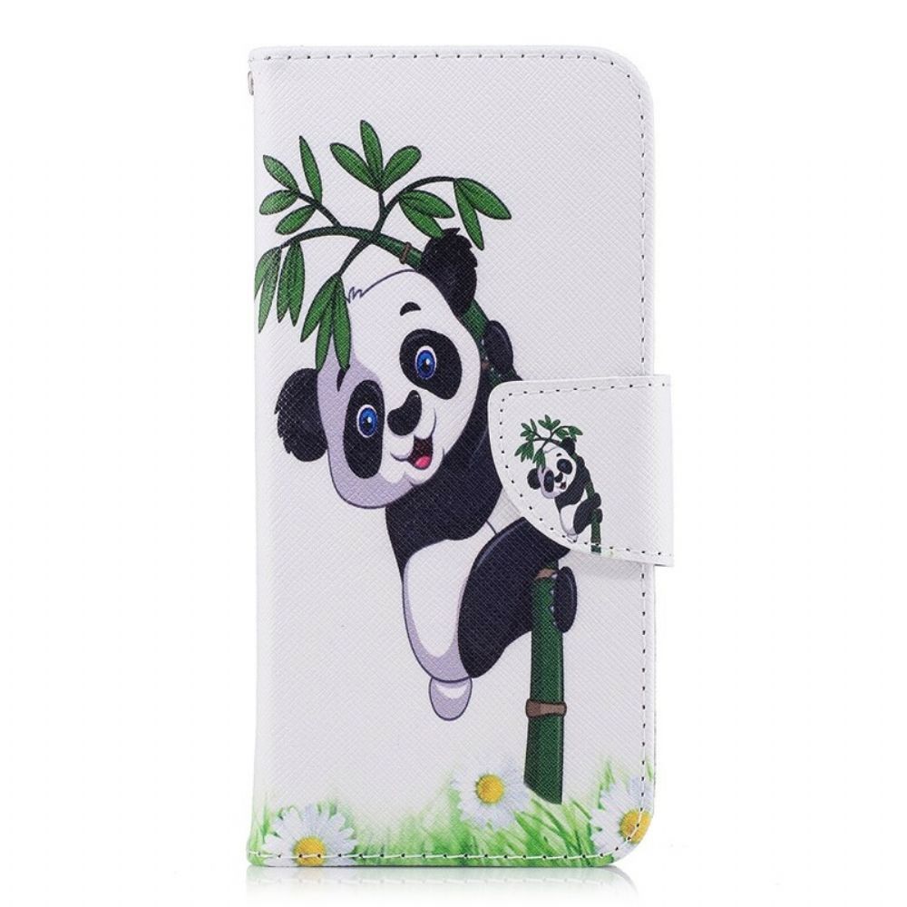 Folio-hoesje voor Samsung Galaxy S9 Panda Op Bamboe