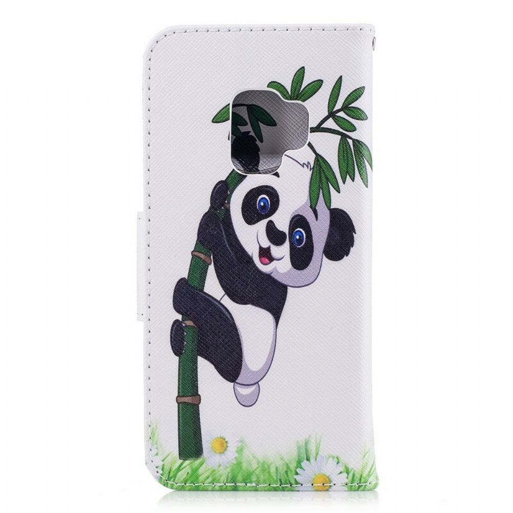 Folio-hoesje voor Samsung Galaxy S9 Panda Op Bamboe