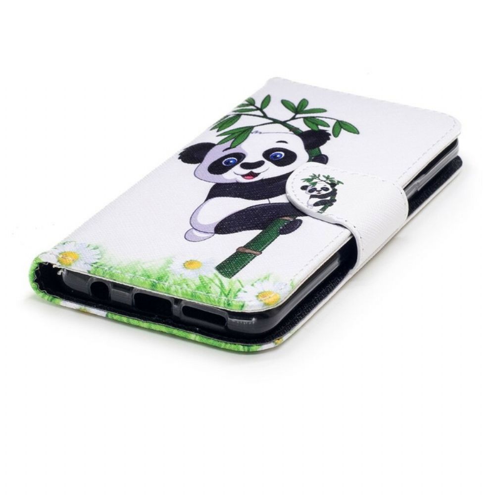 Folio-hoesje voor Samsung Galaxy S9 Panda Op Bamboe