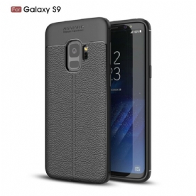 Hoesje voor Samsung Galaxy S9 Dubbele Lijn Litchi Leder Effect