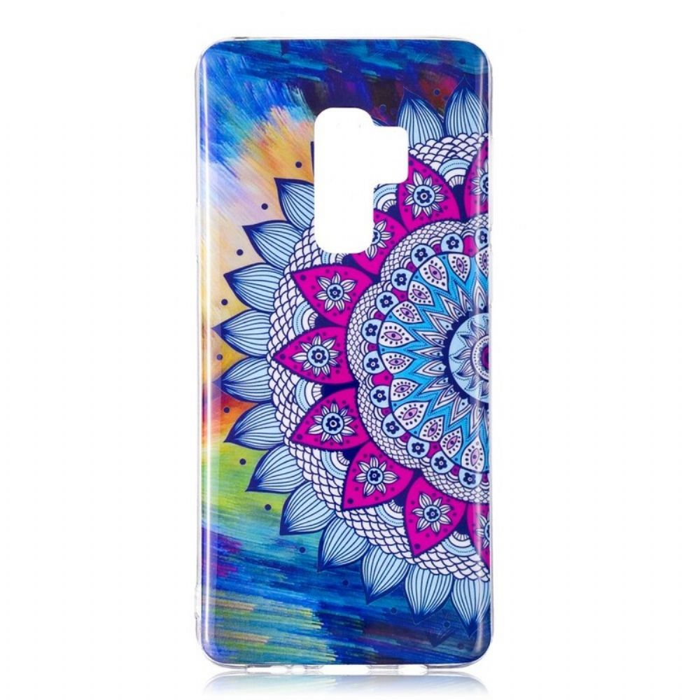 Hoesje voor Samsung Galaxy S9 Fluorescerende Kleurrijke Mandala