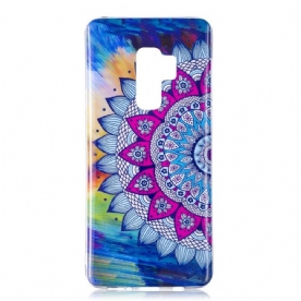 Hoesje voor Samsung Galaxy S9 Fluorescerende Kleurrijke Mandala