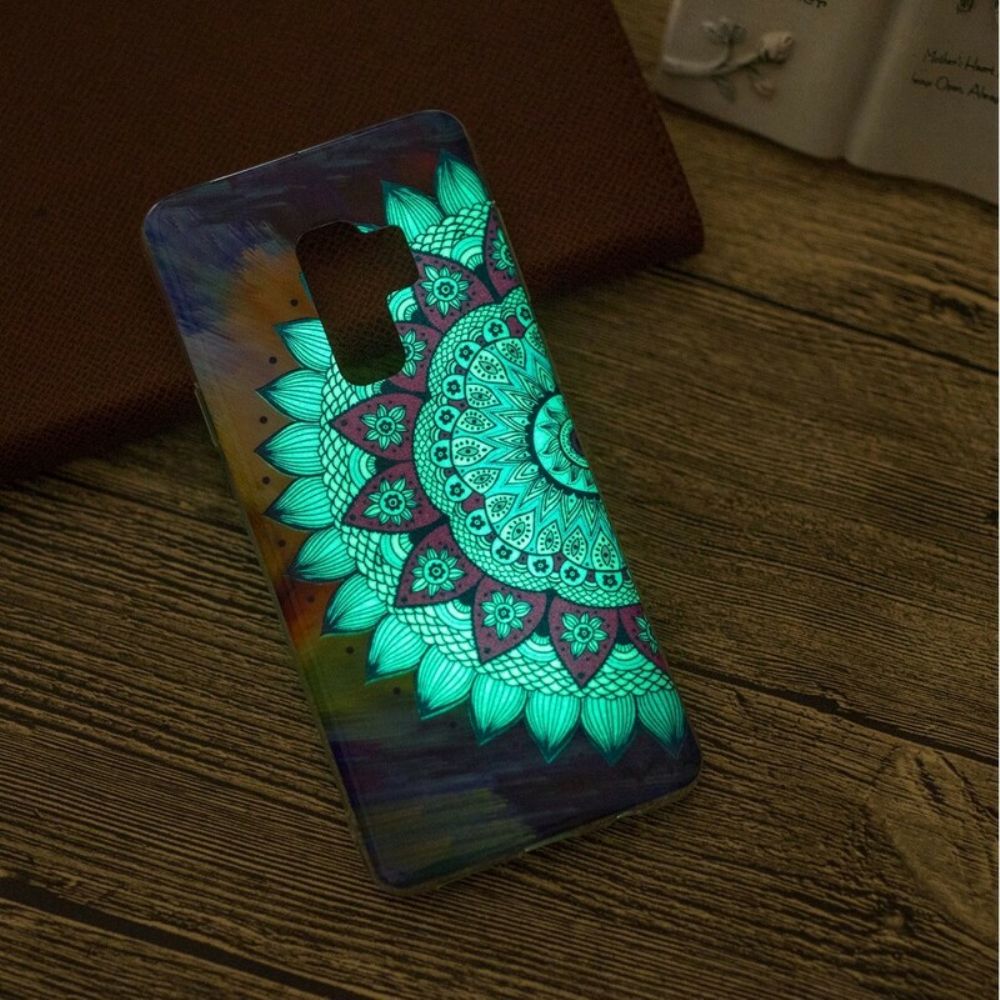 Hoesje voor Samsung Galaxy S9 Fluorescerende Kleurrijke Mandala