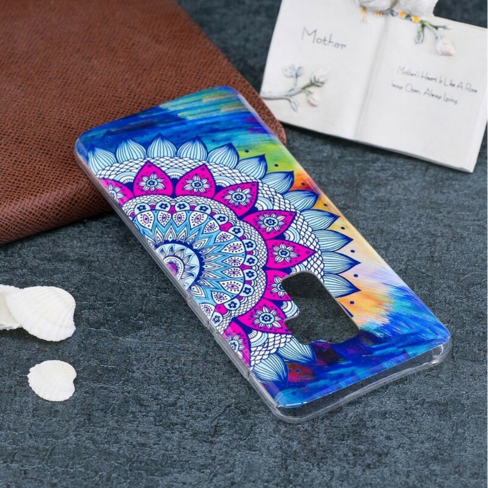 Hoesje voor Samsung Galaxy S9 Fluorescerende Kleurrijke Mandala