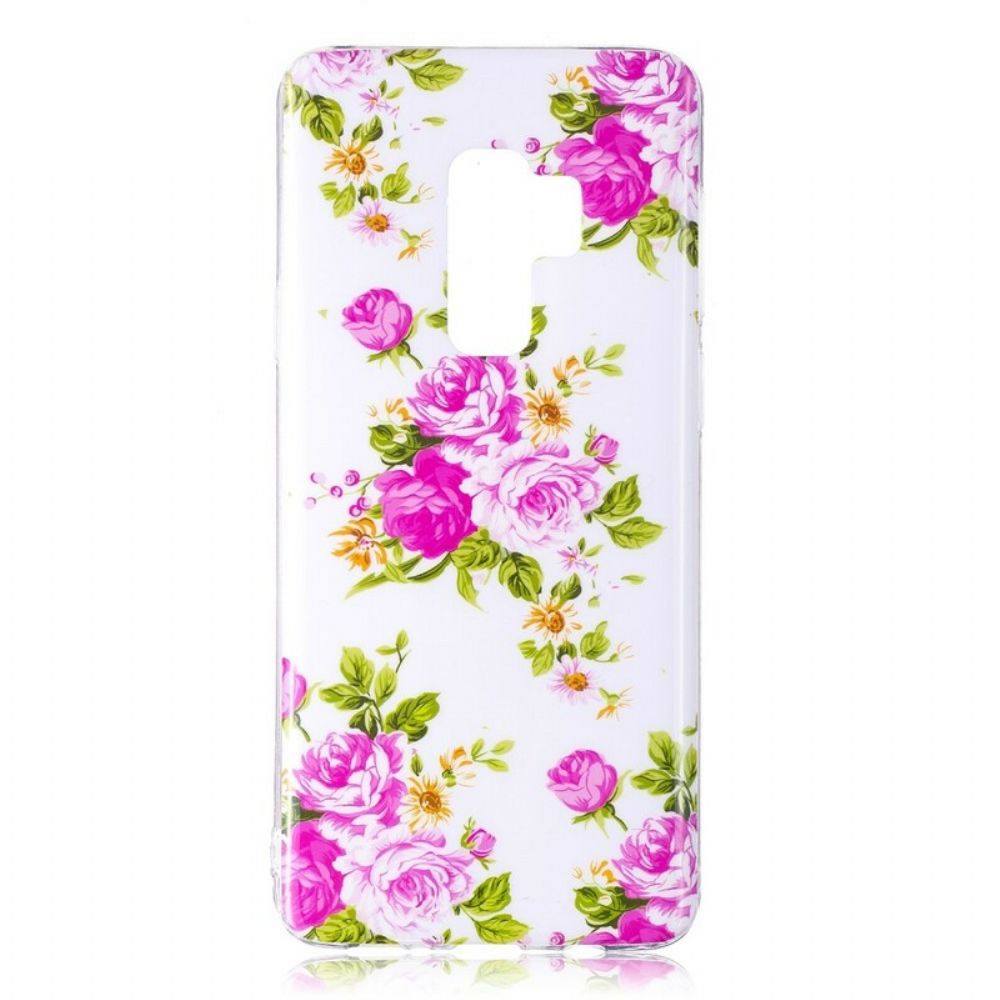 Hoesje voor Samsung Galaxy S9 Fluorescerende Vrijheidsbloemen