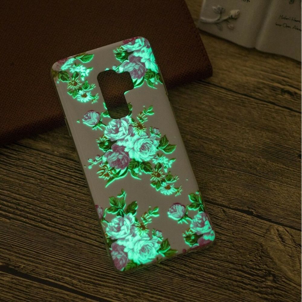 Hoesje voor Samsung Galaxy S9 Fluorescerende Vrijheidsbloemen