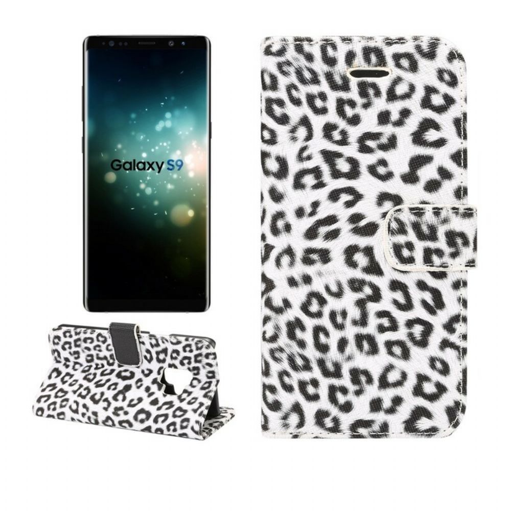 Leren Hoesje voor Samsung Galaxy S9 Luipaard