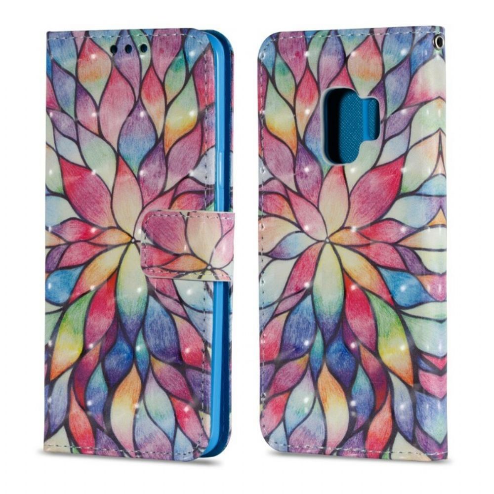 Leren Hoesje voor Samsung Galaxy S9 Optische Kleur