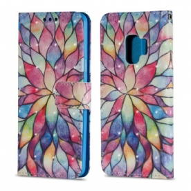 Leren Hoesje voor Samsung Galaxy S9 Optische Kleur