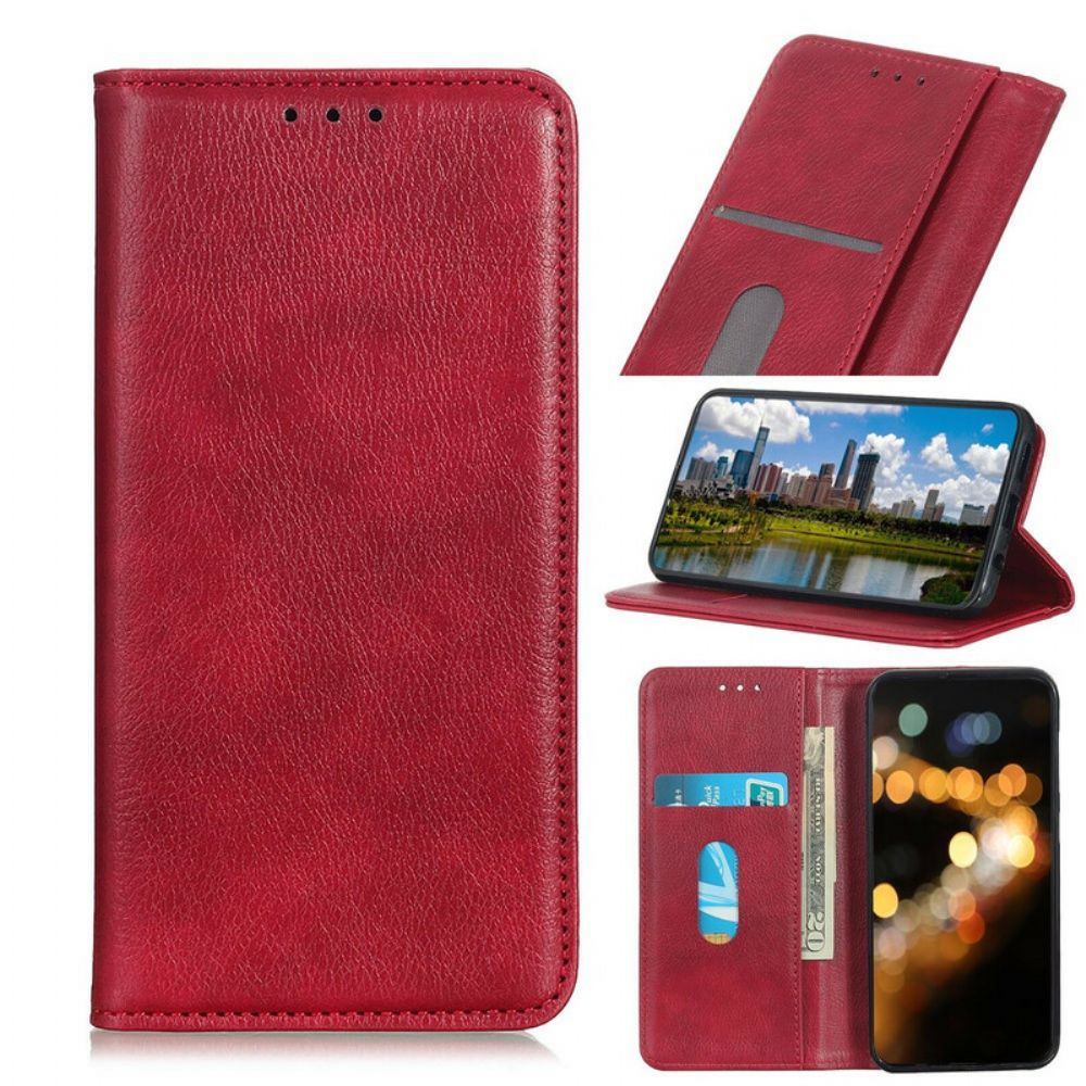 Bescherming Hoesje voor Oppo Find X2 Pro Folio-hoesje Elegance Split Litchi Leer