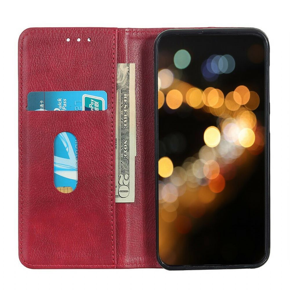 Bescherming Hoesje voor Oppo Find X2 Pro Folio-hoesje Elegance Split Litchi Leer