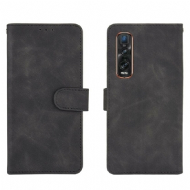 Folio-hoesje voor Oppo Find X2 Pro Zakelijke Stijl Leereffect