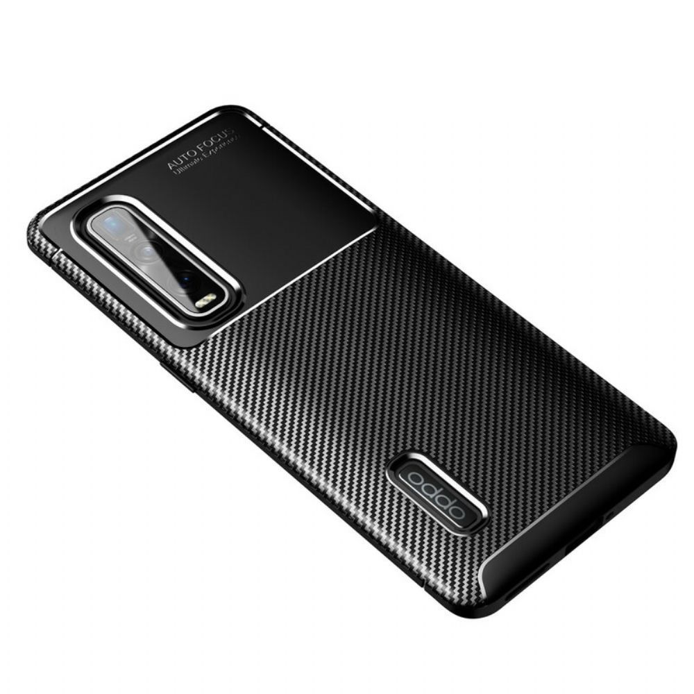 Hoesje voor Oppo Find X2 Pro Koolstofvezelslang