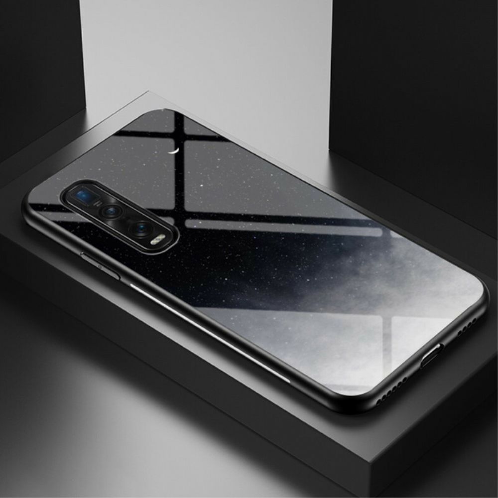 Hoesje voor Oppo Find X2 Pro Sterrenhemel Gehard Glas