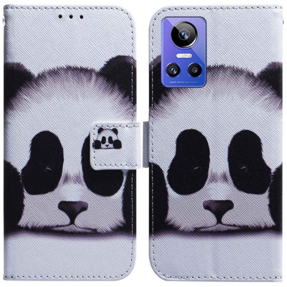 Flip Case voor Realme GT Neo 3 Verdrietig Panda