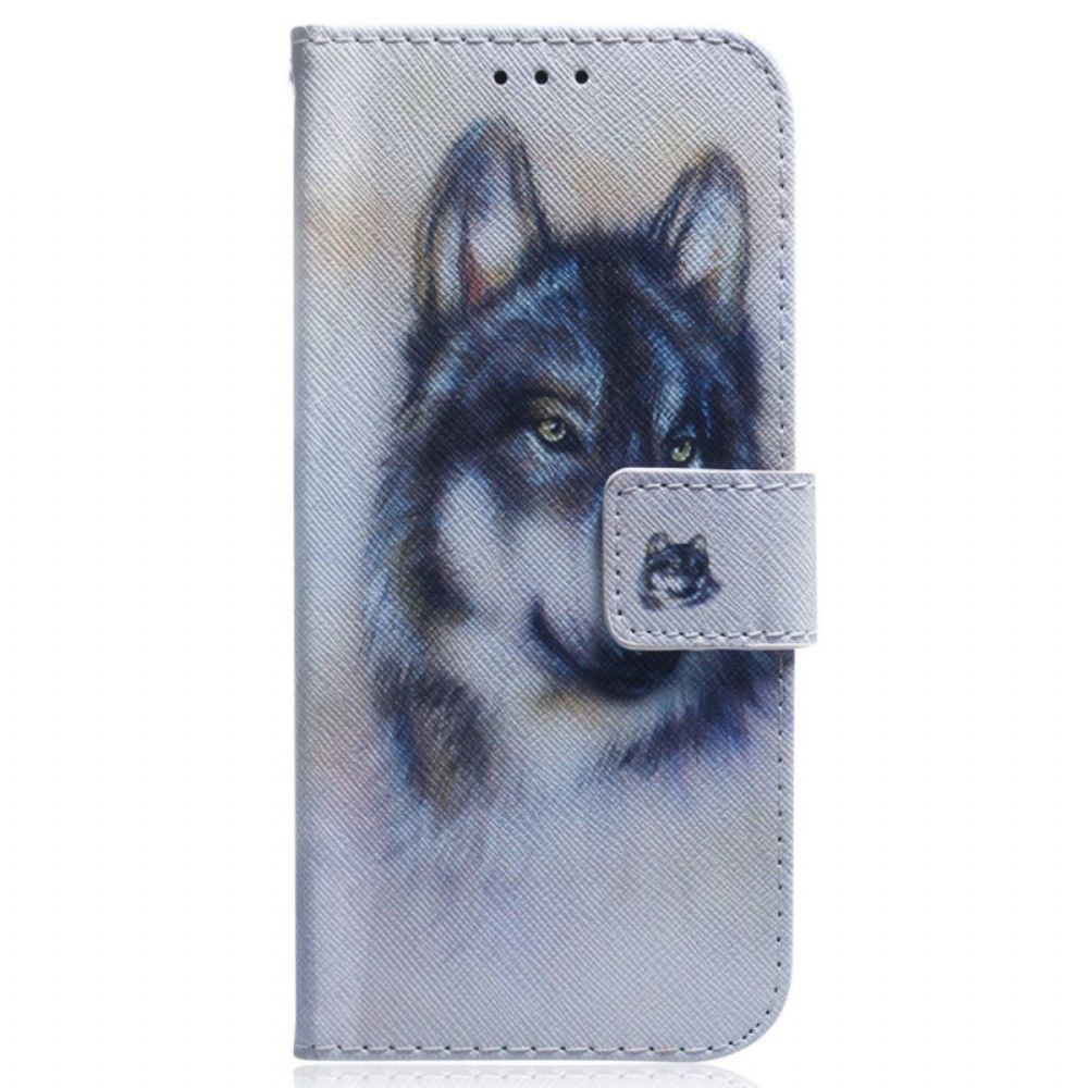 Folio-hoesje voor Realme GT Neo 3 Sneeuwwolf