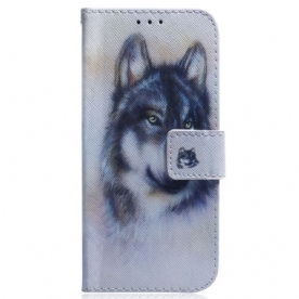 Folio-hoesje voor Realme GT Neo 3 Sneeuwwolf