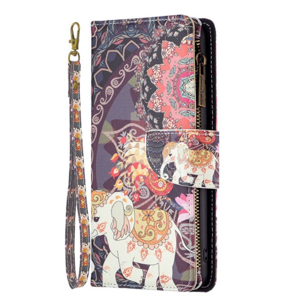 Leren Hoesje voor Realme GT Neo 3 Met Ketting Thong Indische Olifant