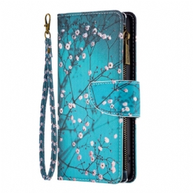 Leren Hoesje voor Realme GT Neo 3 Middernacht Bloemen