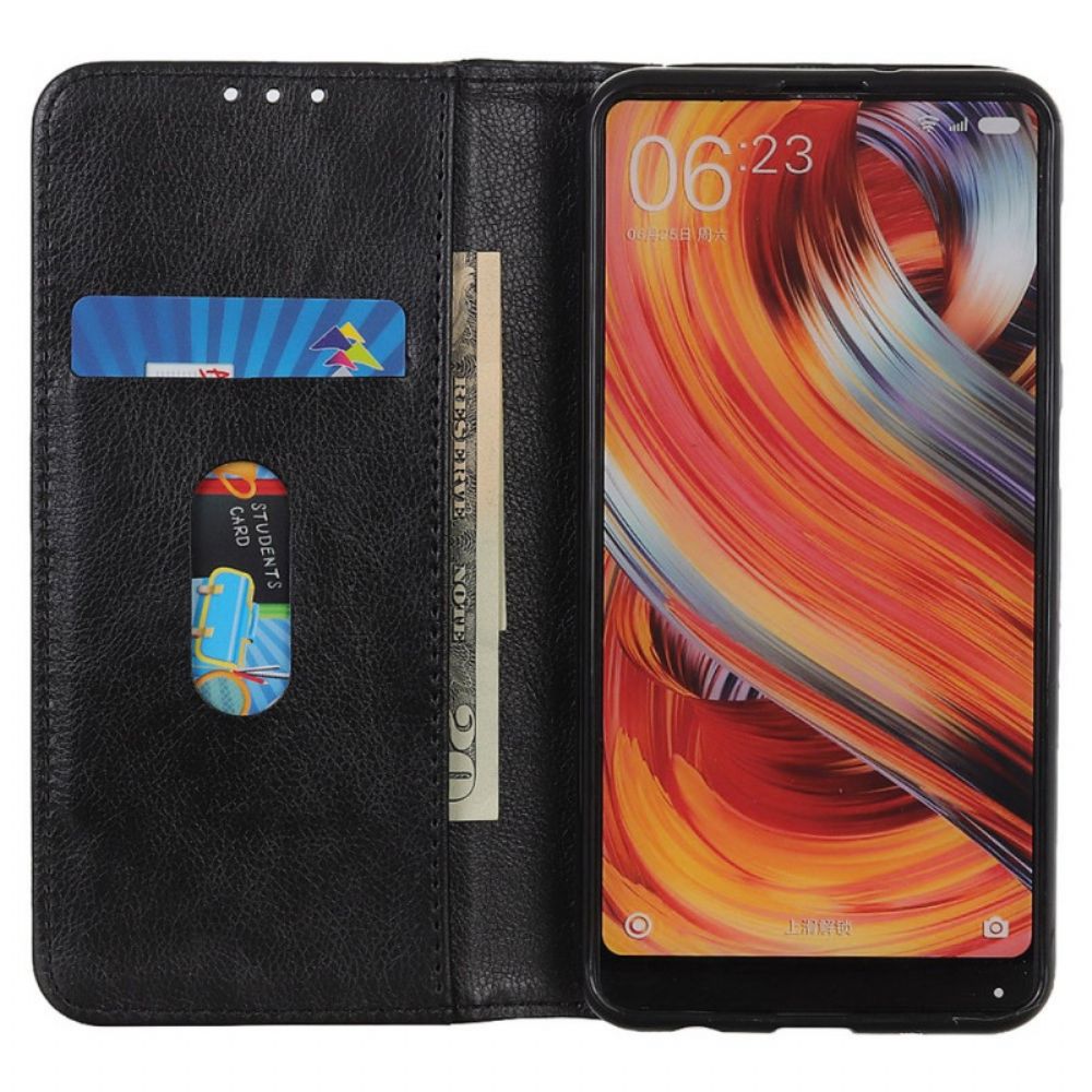 Bescherming Hoesje voor Samsung Galaxy A03 Core Folio-hoesje Elegance Split Litchi Leer