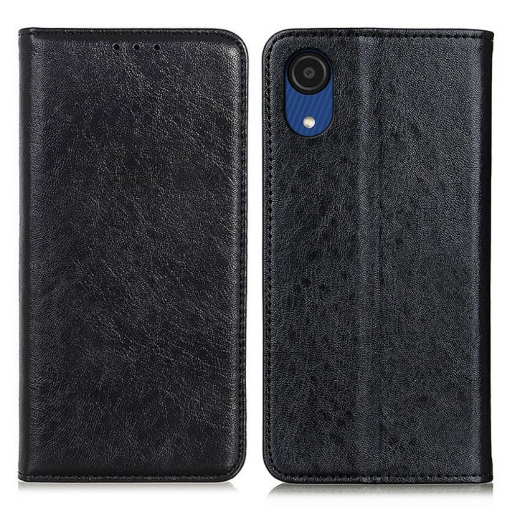 Bescherming Hoesje voor Samsung Galaxy A03 Core Folio-hoesje Ledertextuur