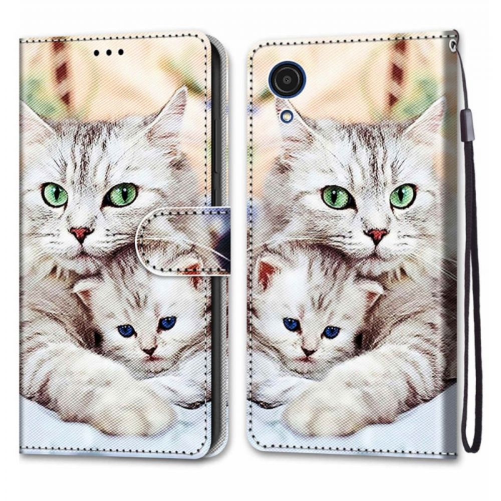 Folio-hoesje voor Samsung Galaxy A03 Core Kattenfamilie