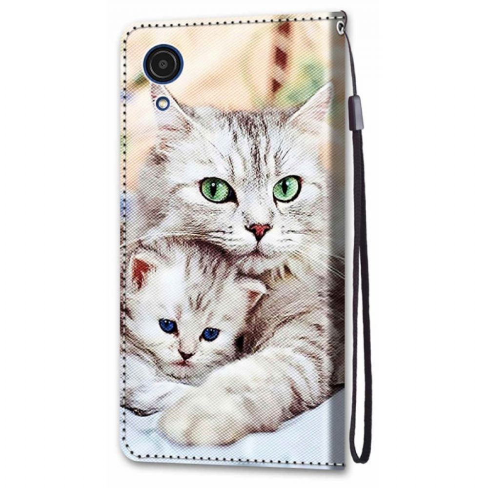 Folio-hoesje voor Samsung Galaxy A03 Core Kattenfamilie