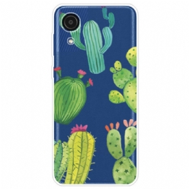 Hoesje voor Samsung Galaxy A03 Core Cactus Aquarel