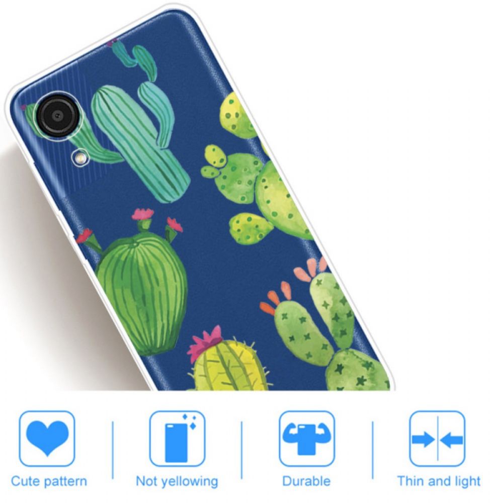 Hoesje voor Samsung Galaxy A03 Core Cactus Aquarel