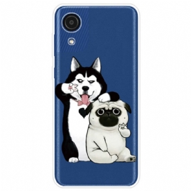 Hoesje voor Samsung Galaxy A03 Core Grappige Honden