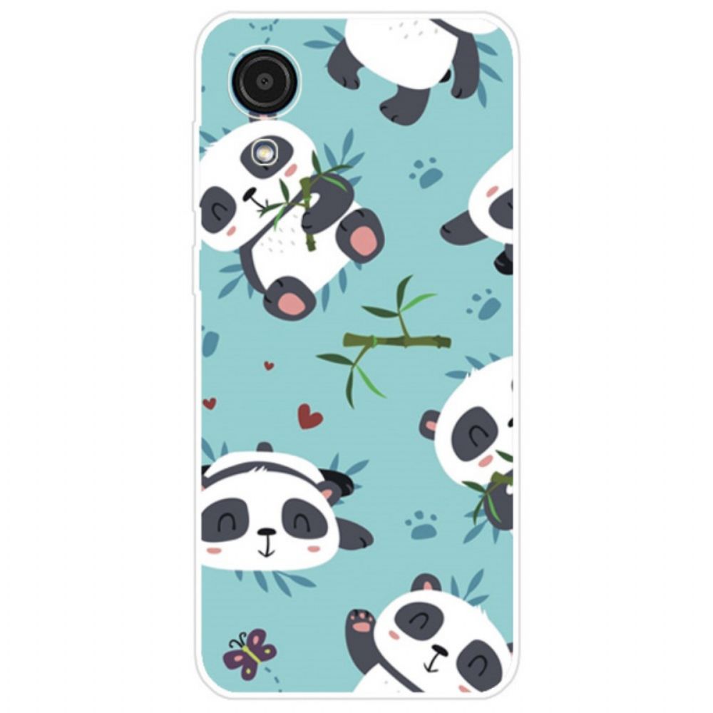 Hoesje voor Samsung Galaxy A03 Core Stapel Panda's